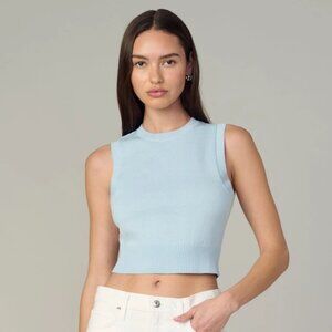 Joe's Jeans Women's The Laurel Shrunken Sweater Vest Sky Blue Sz Med NEW W/ TAGS